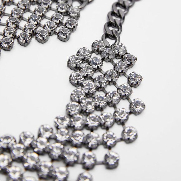 Zara Rhinestone Appliqué Chain Belt